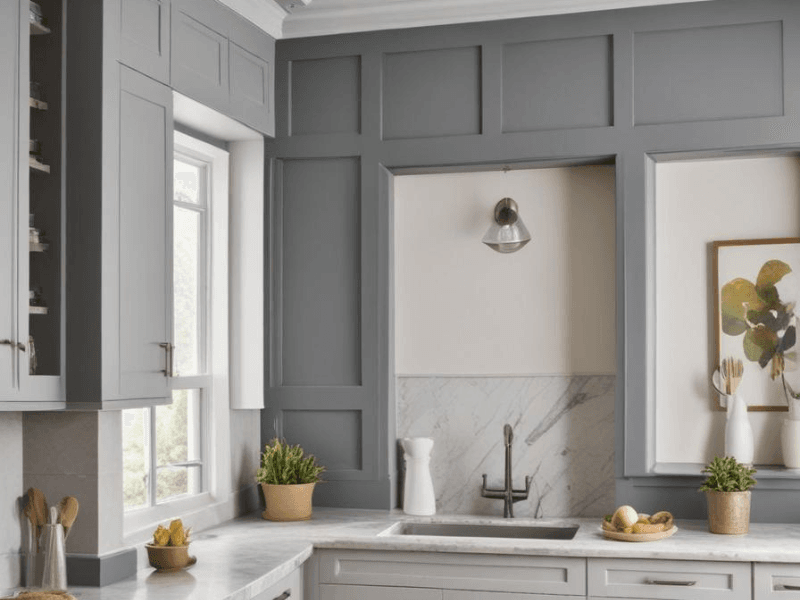 Nowoczesna sztukateria w kuchni 